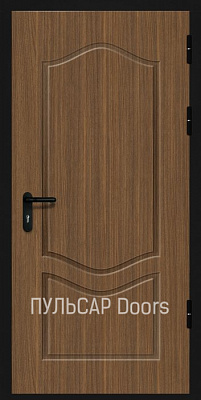 Деревянная глухая противопожарная дверь серии «Бизнес» с отделкой МДФ Kindle Feu dolomite