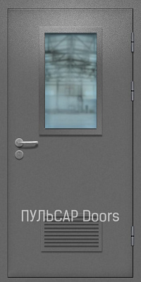 Техническая порошковая дверь со стеклом и решеткой – купить, заказать по выгодной цене от 39078 руб.