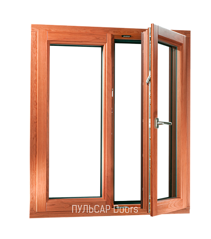 Деревянное окно профиль 92, стеклопакет 32 мм
