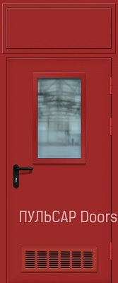 Противопожарная стеклянная дверь порошковая без порога с фрамугой – купить, заказать по выгодной цене от 35100 руб.