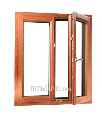 Деревянное окно профиль 92, стеклопакет 32 мм