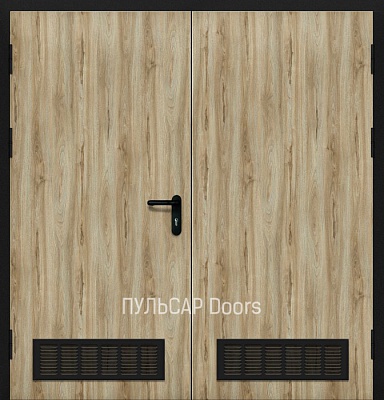 Огнестойкая двустворчатая дверь Sesame с решеткой без порога – купить, заказать по выгодной цене от 46675 руб.