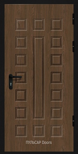 Звукоизоляционная дверь EIS60 42Rw для гостиниц с накладкой МДФ Luxe brushedElm
