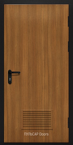 Огнестойкая дверь ei 60 однопольная c решеткой из МДФ Siam-Teak без фрезеровки – купить, заказать по выгодной цене от 23660 руб.