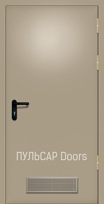 Однопольная противопожарная дверь RAL-1035 с решеткой без порога – купить, заказать по выгодной цене от 26765 руб.