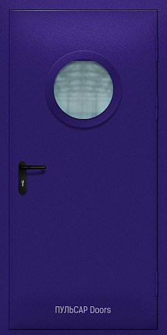 Противопожарная дверь с круглым стеклом однопольная – купить, заказать по выгодной цене от 26910 руб.