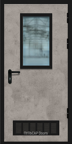 Огнестойкая дверь EI 90 с покрытием CPL, стеклом и решеткой – купить, заказать по выгодной цене от 34866 руб.