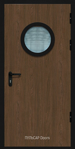 Остекленная противопожарная дверь железная с МДФ Luxe brushedElm – купить, заказать по выгодной цене от 27612 руб.