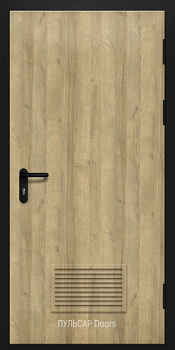 Огнестойкая дверь ei 60 однопольная c решеткой из МДФ Mistral_rivieraOak без фрезеровки – купить, заказать по выгодной цене от 23660 руб.