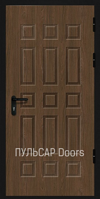 Филенчатая деревянная дверь с накладкой МДФ Luxe brushedElm