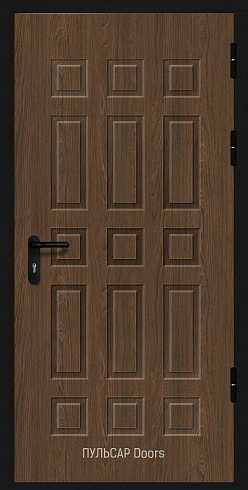 Филенчатая деревянная дверь с накладкой МДФ Luxe brushedElm