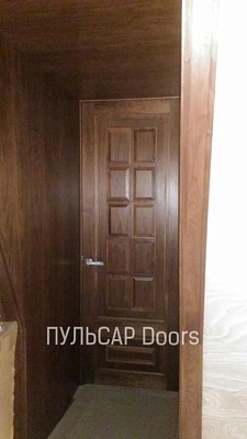 Входная деревянная дверь люкс с багетом