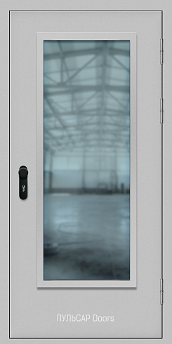 Противопожарная стеклянная дверь светопрозрачная EI W30 с порошковой отделкой – купить, заказать по выгодной цене от 37674 руб.