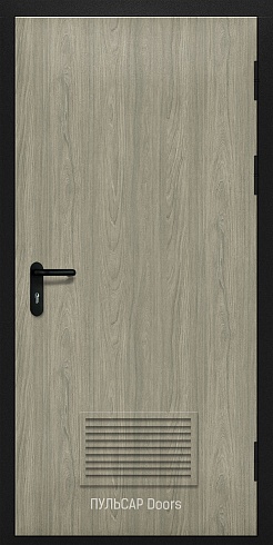 Огнестойкая дверь ei 60 однопольная c решеткой из МДФ Driftwood_Driv без фрезеровки – купить, заказать по выгодной цене от 23660 руб.