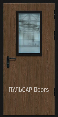 Противопожарная стеклянная дверь одностворчатая из МДФ Дуб Ланцелот – купить, заказать по выгодной цене от 35568 руб.