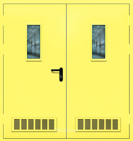 Противопожарная дверь ei60 двупольная RAL-1014 – купить, заказать по выгодной цене от 51880 руб.