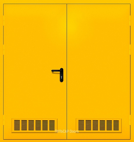 Стальная противопожарная двупольная дверь RAL-1003 – купить, заказать по выгодной цене от 44370 руб.