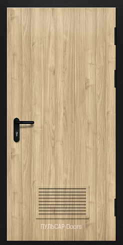 Огнестойкая дверь ei 60 однопольная c решеткой из МДФ Mimosa_sequoia без фрезеровки – купить, заказать по выгодной цене от 23660 руб.