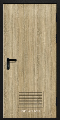 Огнестойкая дверь ei 60 однопольная c решеткой из МДФ DoratoNatural без фрезеровки – купить, заказать по выгодной цене от 23660 руб.