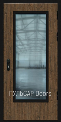 Противопожарная стеклянная дверь железная МДФ Старое Дерево – купить, заказать по выгодной цене от 32994 руб.