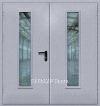 Противопожарная дверь со стеклом техническая входная с накладкой порошкового покрытия – купить, заказать по выгодной цене от 60372 руб.