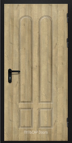 Металлическая дверь для аппартаментов из МДФ с двух сторон с порогом